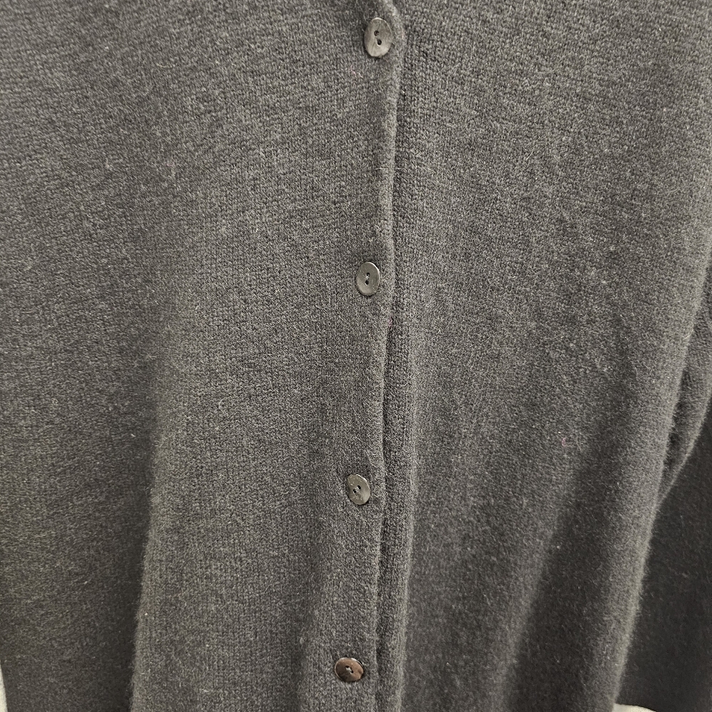 Eileen Fisher Front Button Black Cashmere Cardigan SZ SMALL - Picture 4 of 8